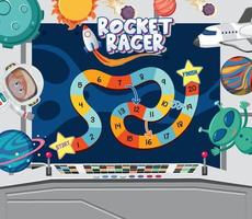 Game template with space theme background vector