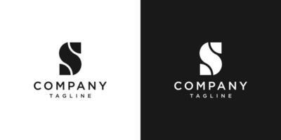 Creative Letter S Monogram Logo Design Icon Template White and Black Background vector