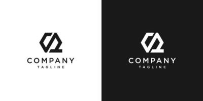 Creative Letter QS Monogram Logo Design Icon Template White and Black Background vector