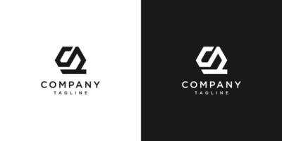 Creative Letter SQ Monogram Logo Design Icon Template White and Black Background vector