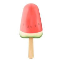 Bright realistic watermelon ice-cream vector