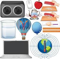 diferentes tipos de equipos de ciencia vector