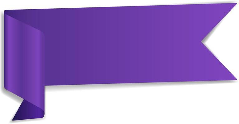Violet banner design on white background