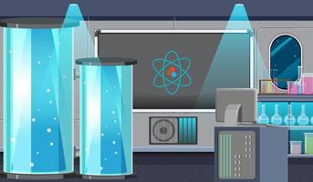 Science laboratory for chemical experiments vector