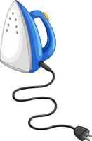 Electric iron in blue color vector