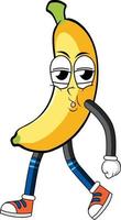 Banana with arms and legs vector