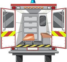 ambulancia de emergencia sobre fondo blanco vector