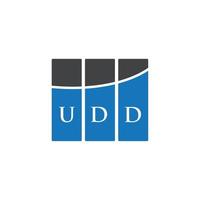 diseño de logotipo de letra udd sobre fondo blanco. concepto de logotipo de letra de iniciales creativas udd. diseño de letras udd. vector