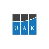 UAK letter logo design on white background. UAK creative initials letter logo concept. UAK letter design. vector