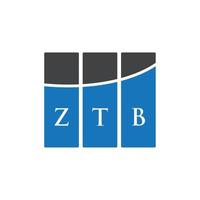 ZTB letter logo design on white background. ZTB creative initials letter logo concept. ZTB letter design. vector