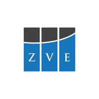 diseño de logotipo de letra zve sobre fondo blanco. concepto de logotipo de letra inicial creativa zve. diseño de letra zve. vector