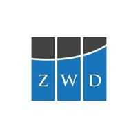 ZWD letter logo design on white background. ZWD creative initials letter logo concept. ZWD letter design. vector