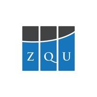 ZQU letter logo design on white background. ZQU creative initials letter logo concept. ZQU letter design. vector