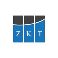 ZKT letter logo design on white background. ZKT creative initials letter logo concept. ZKT letter design. vector