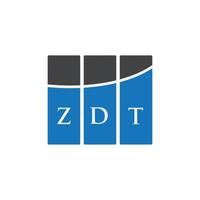 ZDT letter logo design on white background. ZDT creative initials letter logo concept. ZDT letter design. vector