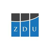 ZDU letter logo design on white background. ZDU creative initials letter logo concept. ZDU letter design. vector