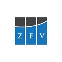 diseño de logotipo de letra zfv sobre fondo blanco. concepto de logotipo de letra inicial creativa zfv. diseño de letras zfv. vector