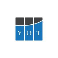 YOT letter logo design on white background. YOT creative initials letter logo concept. YOT letter design. vector