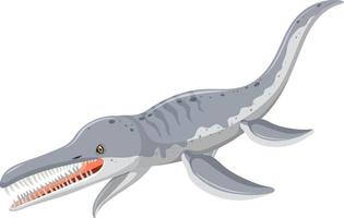 A dinosaur Liopleurodon on white background vector