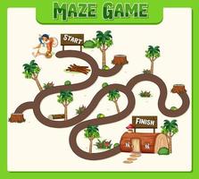 A squirrel maze games template vector