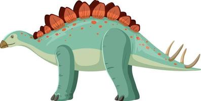 Stegosaurus dinosaur on white background vector