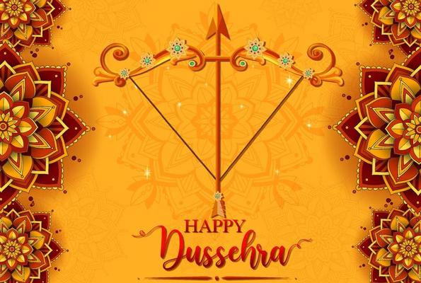 Happy Dussehra festival poster design