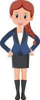 Businesswoman in blue jacket vector