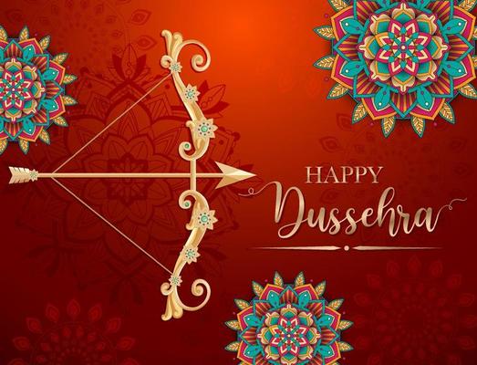 Happy Dussehra festival poster design