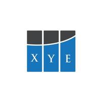 diseño de logotipo de letra xye sobre fondo blanco. concepto de logotipo de letra de iniciales creativas xye. diseño de letras xye. vector