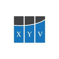 diseño de logotipo de letra xyv sobre fondo blanco. concepto de logotipo de letra de iniciales creativas xyv. diseño de letras xyv. vector