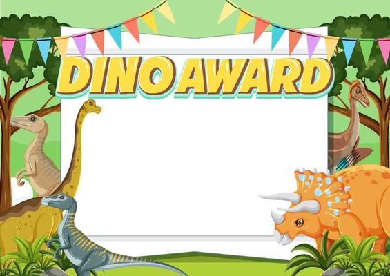 Frame template with dinosaur theme