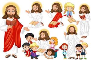 Holyman and many children vector