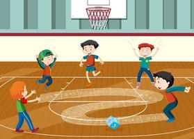 Kids doing physical activity vector