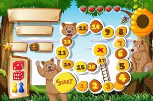 Game design with bears in background vector