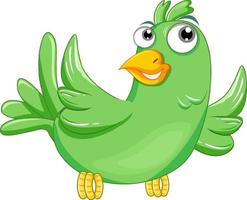 Bird with green feathers vector