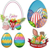 Easter theme with bunny and egg vector