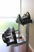 Gym for fitness and health.And dumbbell exercises.