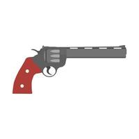 Revolver gun vector pistol vintage illustration handgun. Weapon white icon bullet cowboy isolated western. Old shooter