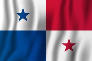 Panama realistic waving flag vector illustration. National country background symbol. Independence day