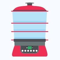 Steamer food icon vector cook cooking kitchen illustration isolated flat symbol equipment electric steam