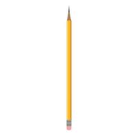 Pencil eraser vector icon school illustration. Isolated tool write office