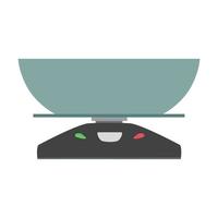 báscula de cocina icono vector ilustración símbolo equilibrio alimento peso dispositivo medición aislado