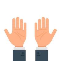 Human hands gesture vector flat illustration design isolated on white background