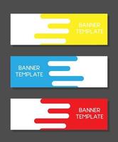 Modern abstract colorful banners template set with flat design vector illustration
