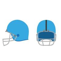 Football helmet vector American icon equipment isolated sport illustration white set blue