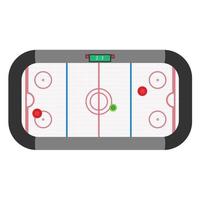 Hockey air table game vector illustration. Isolated entertainment competition match