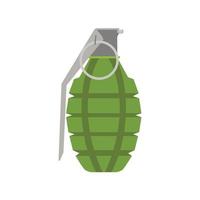 Grenade vector bomb hand icon explosive weapon illustration. Military war danger symbol explosion isolated