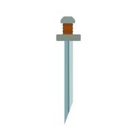 Game sword vector icon medieval cartoon illustration fantasy weapon isolated gaming knight