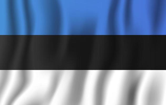 Estonia realistic waving flag vector illustration. National country background symbol. Independence day