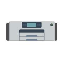 Printer icon vector machine print office illustration. Isolated paper flat technology document design. Printout machine